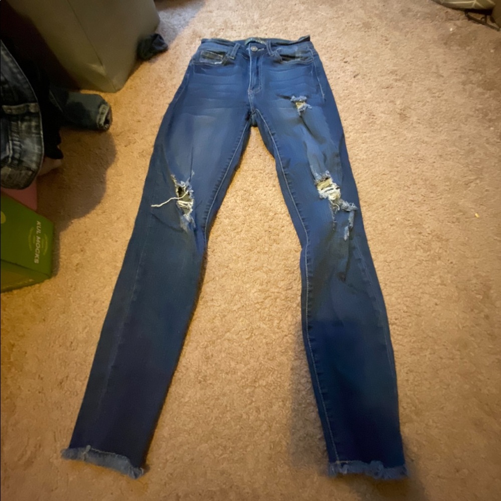 Womens Distressed Skinny Jeans